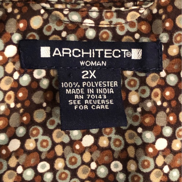 Architect long sleeve button up colorful circled shirt - Picture 3 of 5